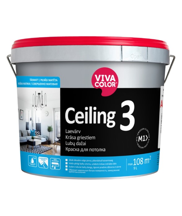 Vivacolor Ceiling 3 AP Griestu krāsa, pilnīgi matēta 9L